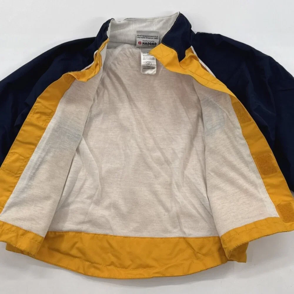 Vintage Bob The Builder Jacket Boys Toddler 4T Yellow Windbreaker Embroidered - Picture 2 of 14
